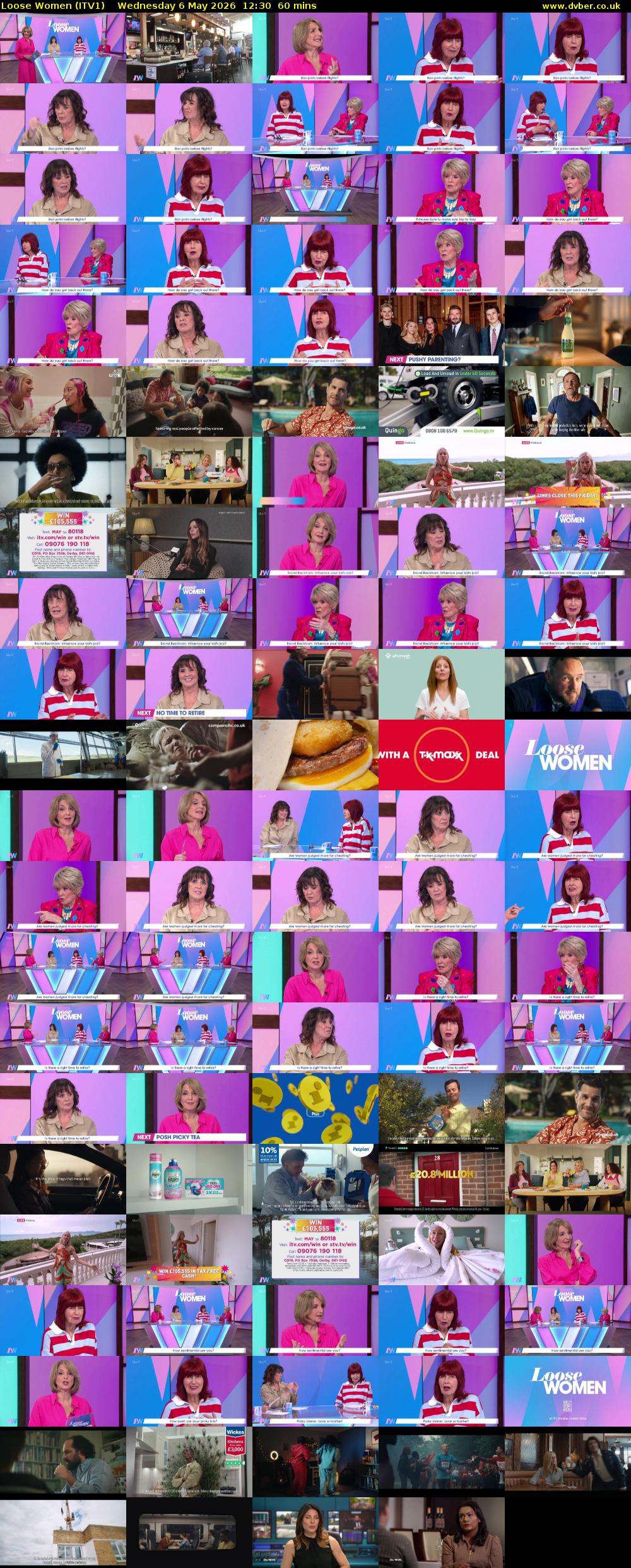 Loose Women (ITV1) Wednesday 6 May 2026 12:30 - 13:30