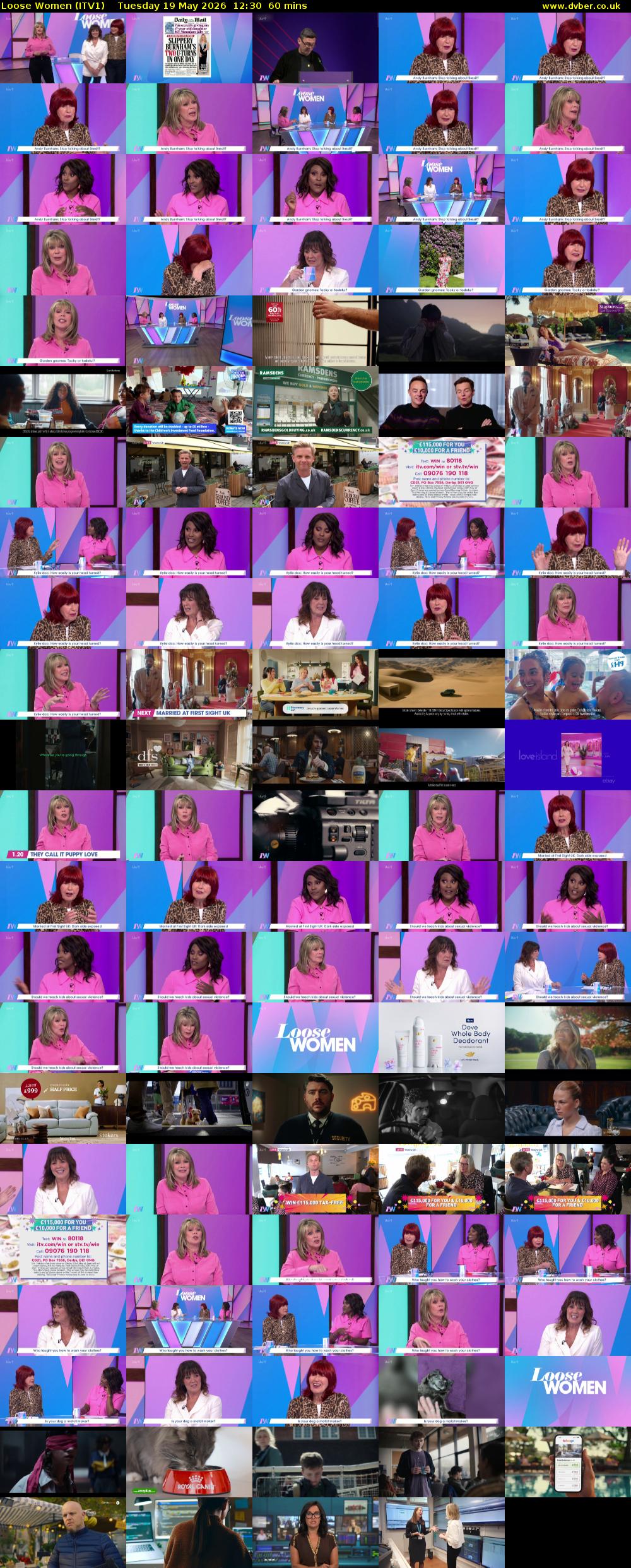 Loose Women (ITV1) Tuesday 19 May 2026 12:30 - 13:30