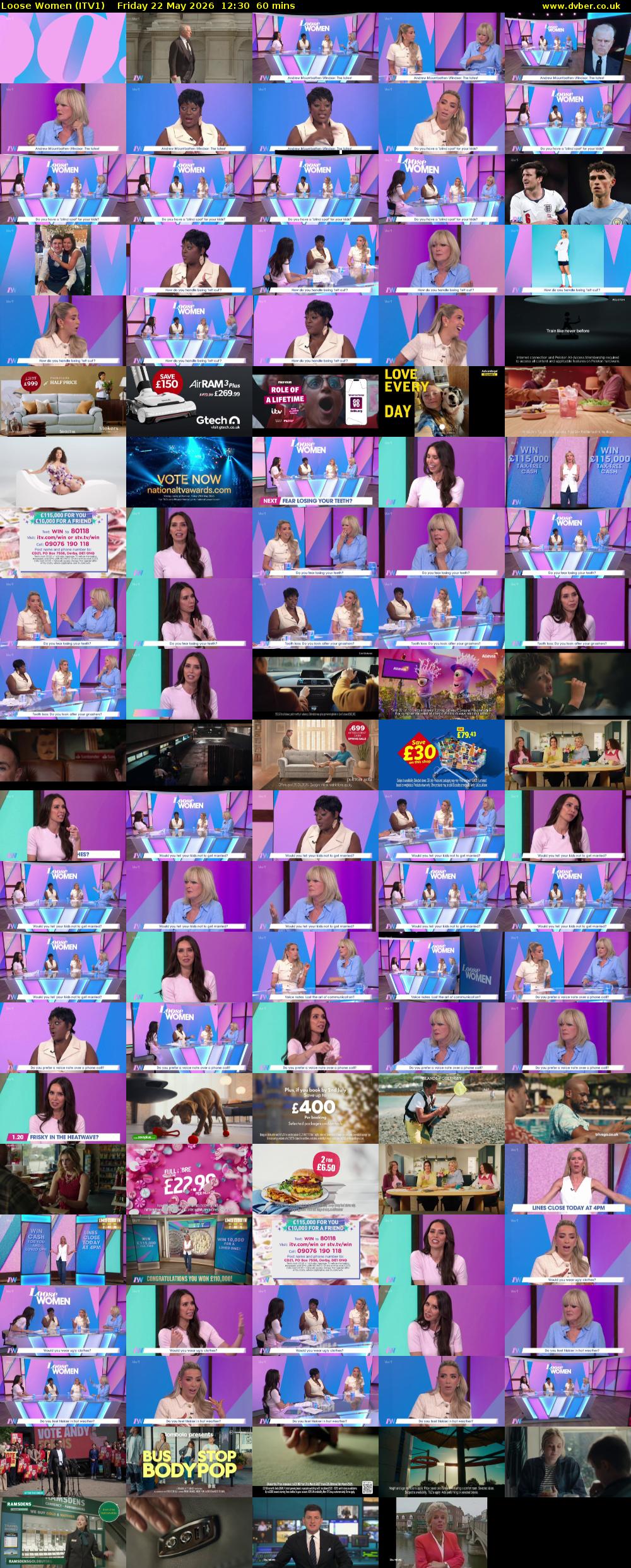 Loose Women (ITV1) Friday 22 May 2026 12:30 - 13:30