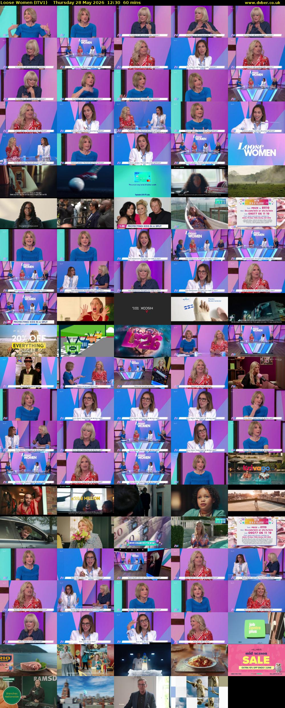 Loose Women (ITV1) Thursday 28 May 2026 12:30 - 13:30