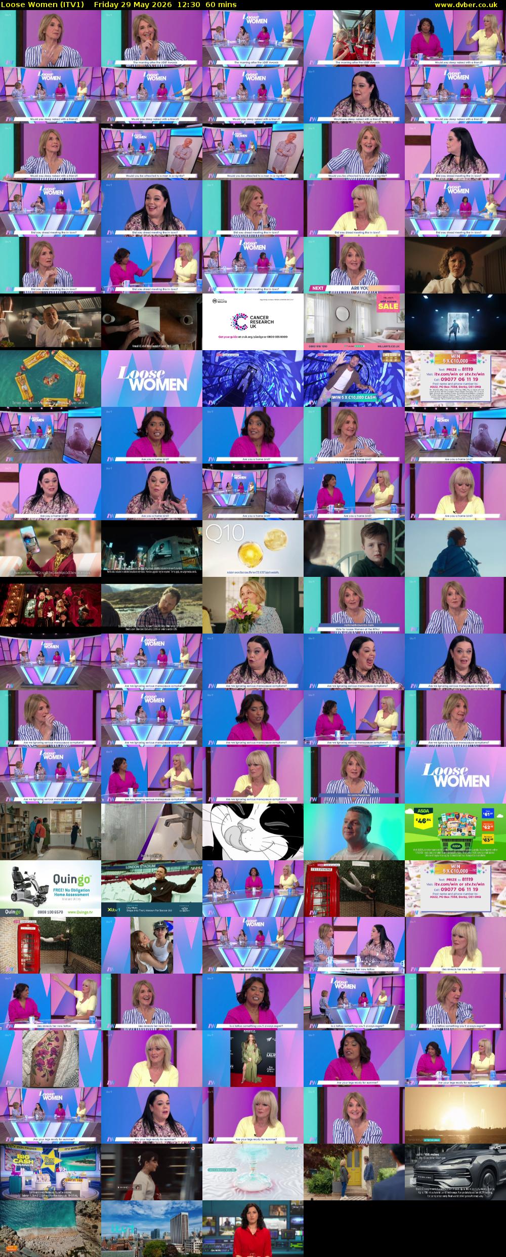 Loose Women (ITV1) Friday 29 May 2026 12:30 - 13:30