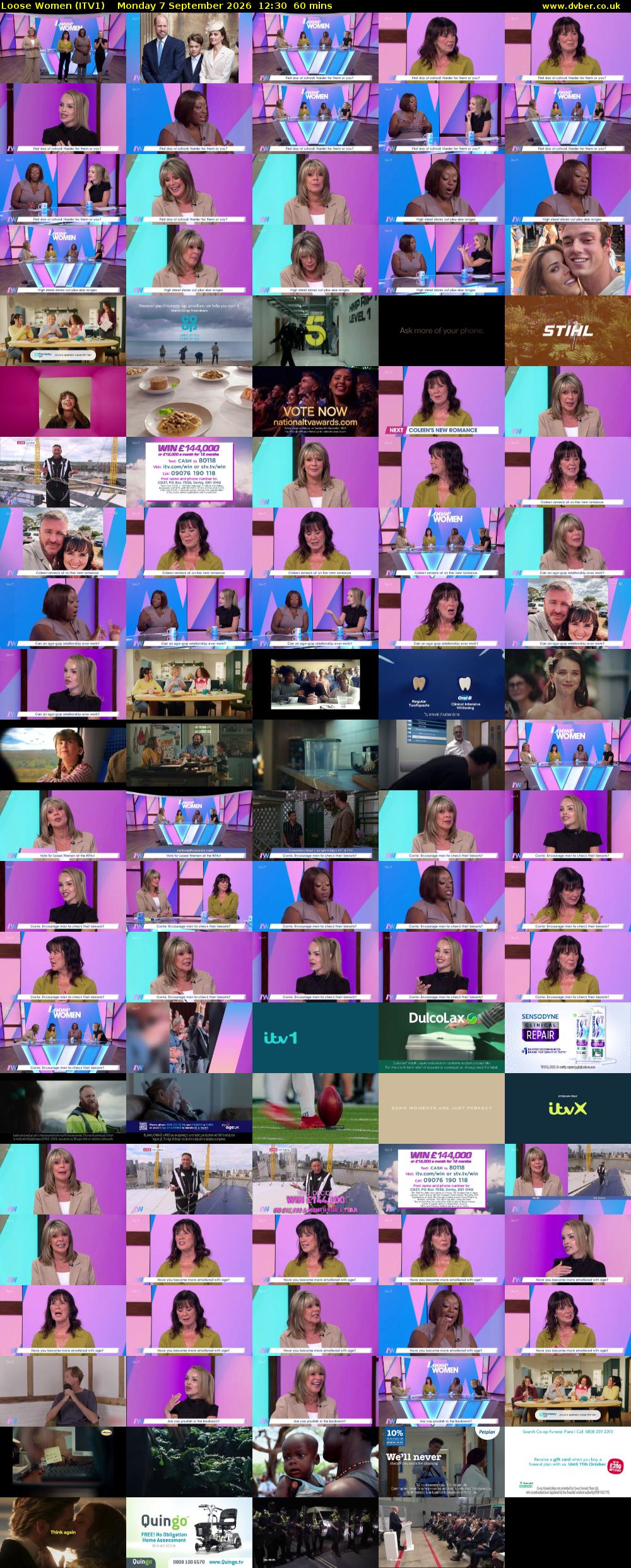 Loose Women (ITV1) Monday 7 September 2026 12:30 - 13:30