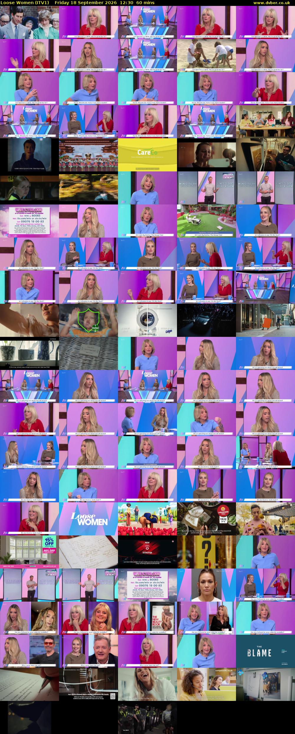Loose Women (ITV1) Friday 18 September 2026 12:30 - 13:30