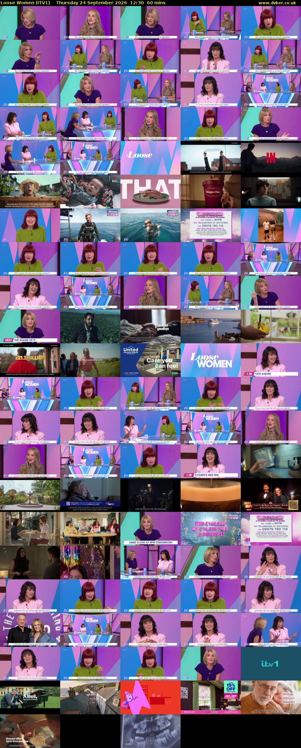 Loose Women (ITV1) Thursday 24 September 2026 12:30 - 13:30