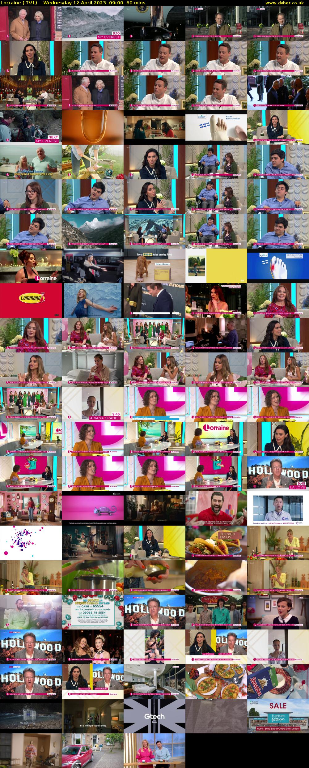 Lorraine (ITV1) Wednesday 12 April 2023 09:00 - 10:00