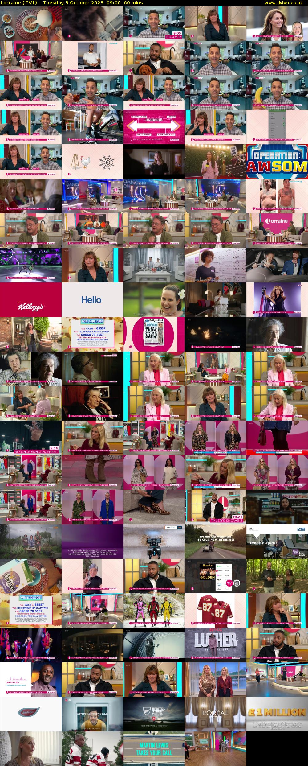 Lorraine (ITV1) Tuesday 3 October 2023 09:00 - 10:00