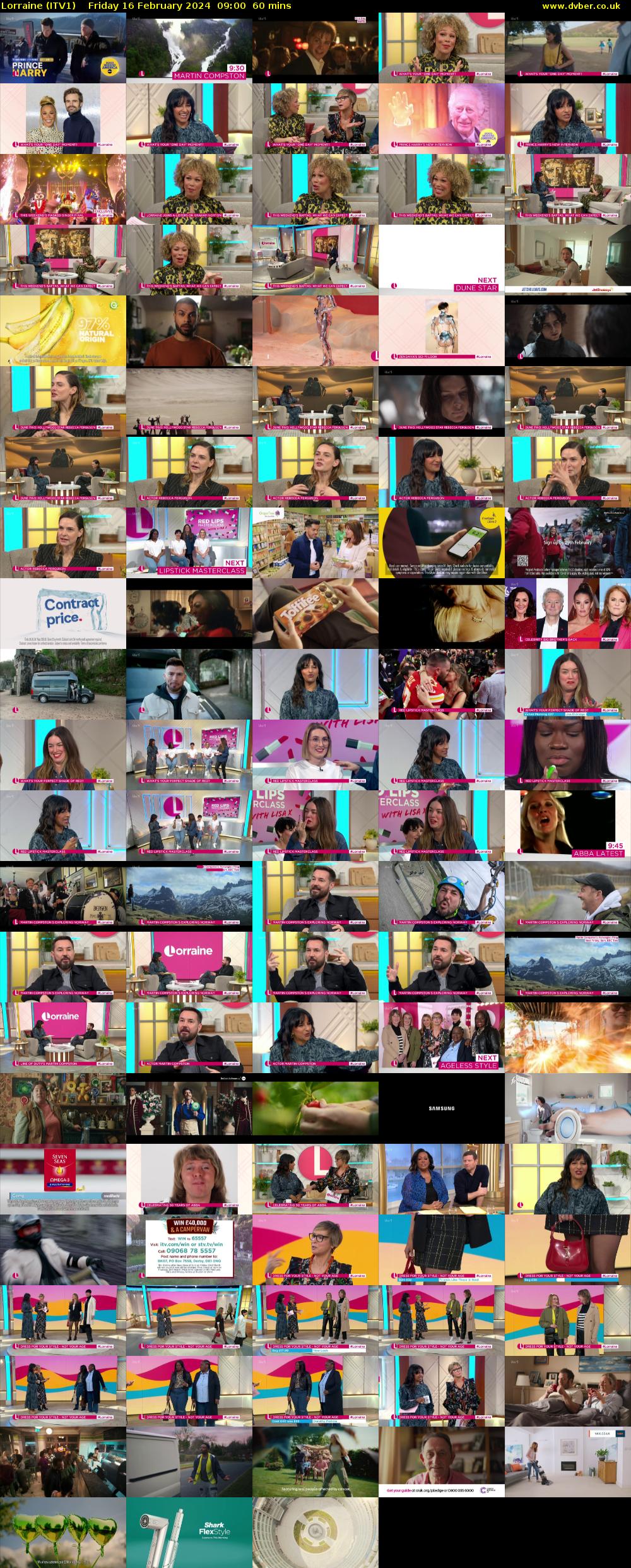 Lorraine (ITV1) Friday 16 February 2024 09:00 - 10:00