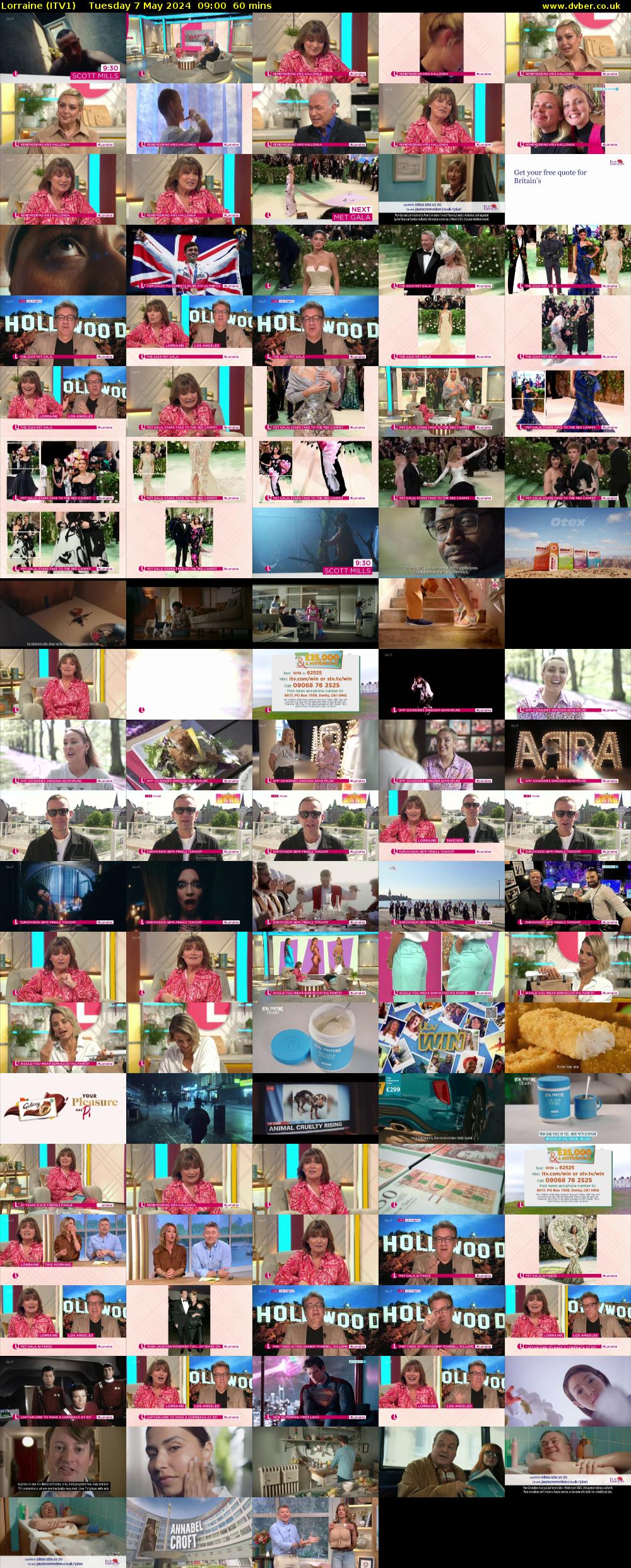 Lorraine (ITV1) Tuesday 7 May 2024 09:00 - 10:00