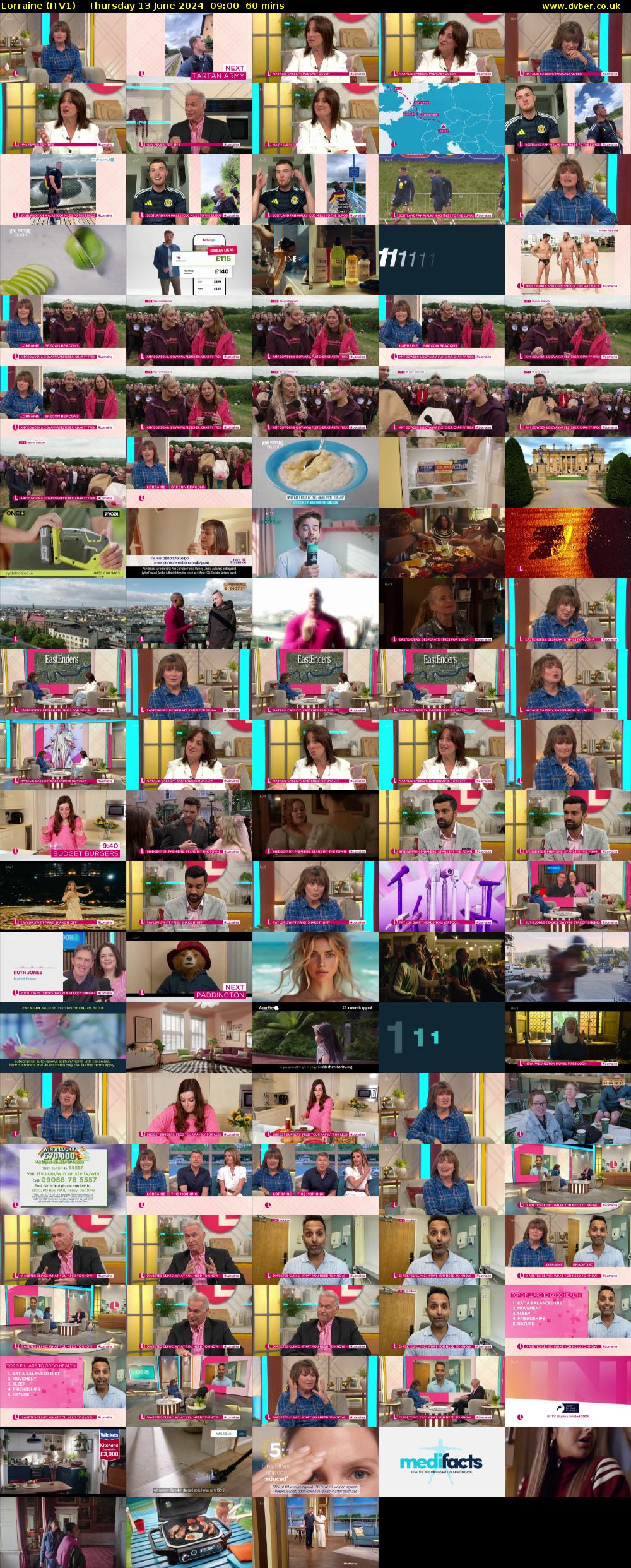 Lorraine (ITV1) Thursday 13 June 2024 09:00 - 10:00