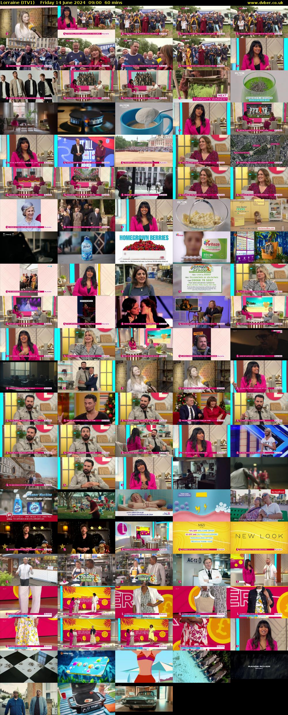 Lorraine (ITV1) Friday 14 June 2024 09:00 - 10:00