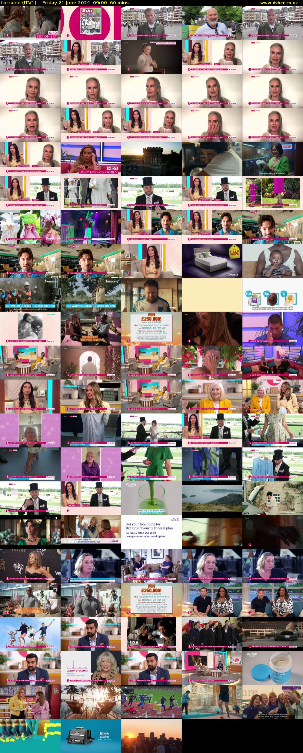 Lorraine (ITV1) Friday 21 June 2024 09:00 - 10:00
