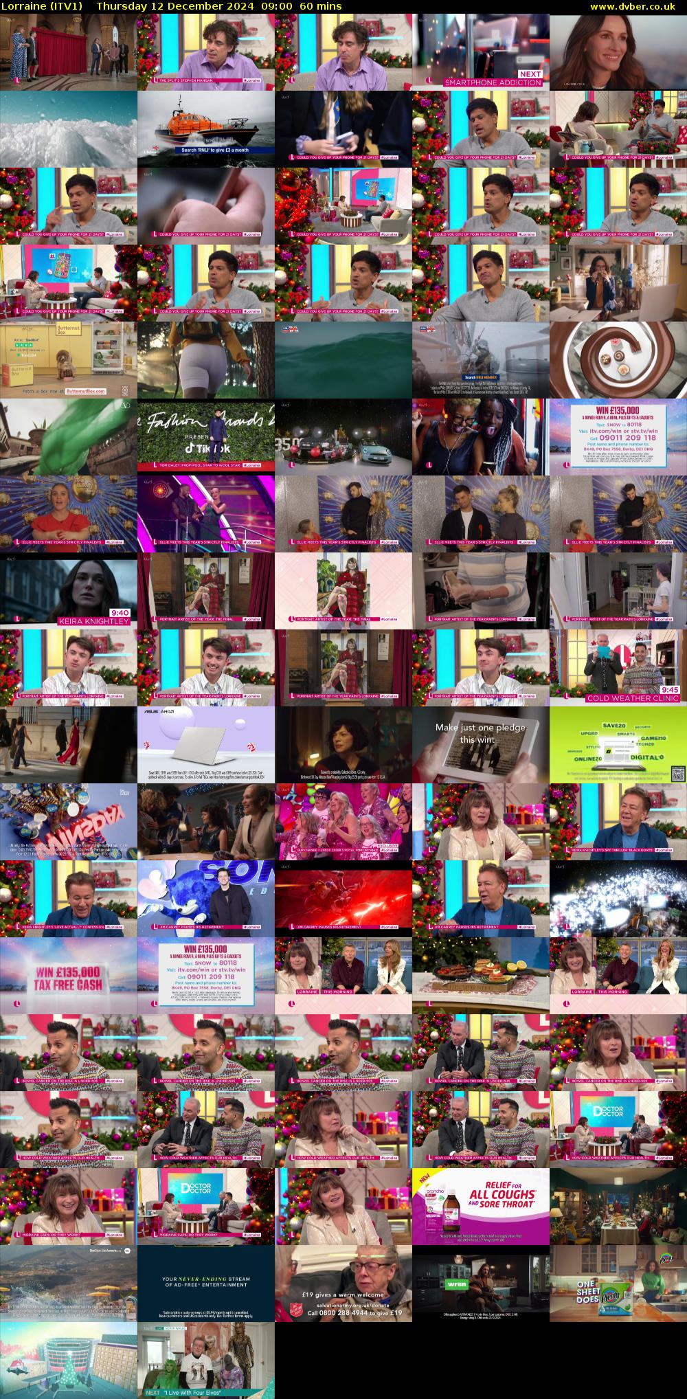 Lorraine (ITV1) Thursday 12 December 2024 09:00 - 10:00