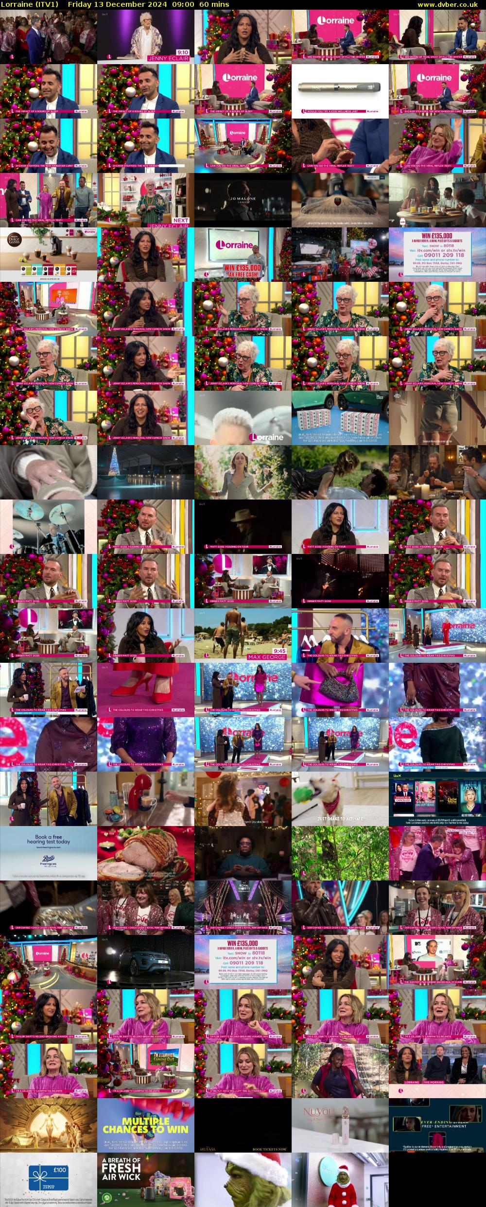 Lorraine (ITV1) Friday 13 December 2024 09:00 - 10:00