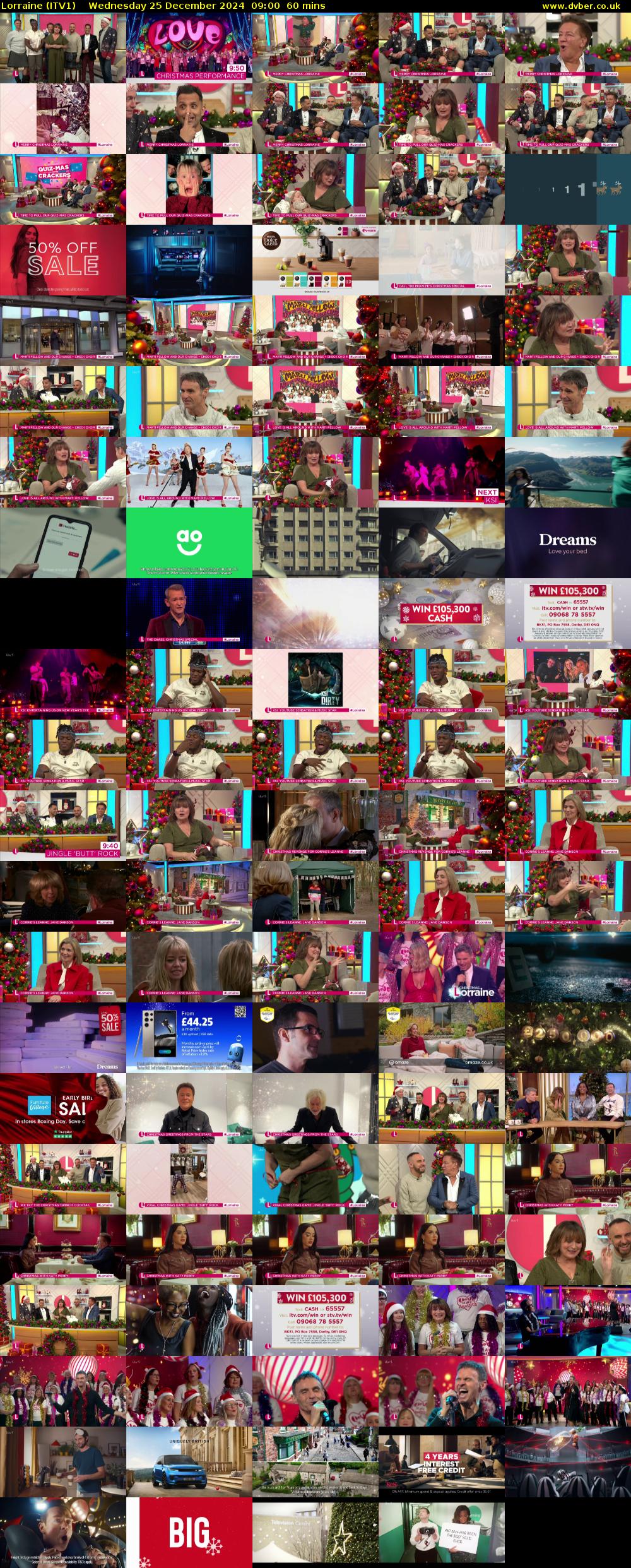 Lorraine (ITV1) Wednesday 25 December 2024 09:00 - 10:00