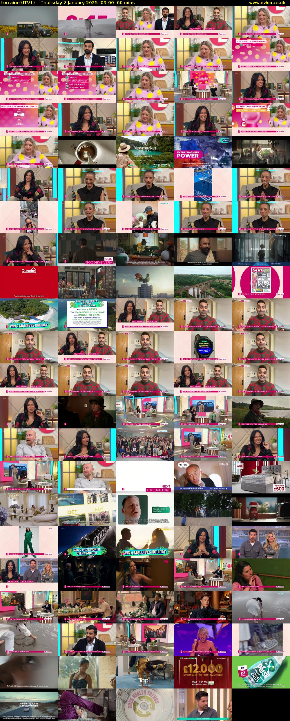 Lorraine (ITV1) Thursday 2 January 2025 09:00 - 10:00