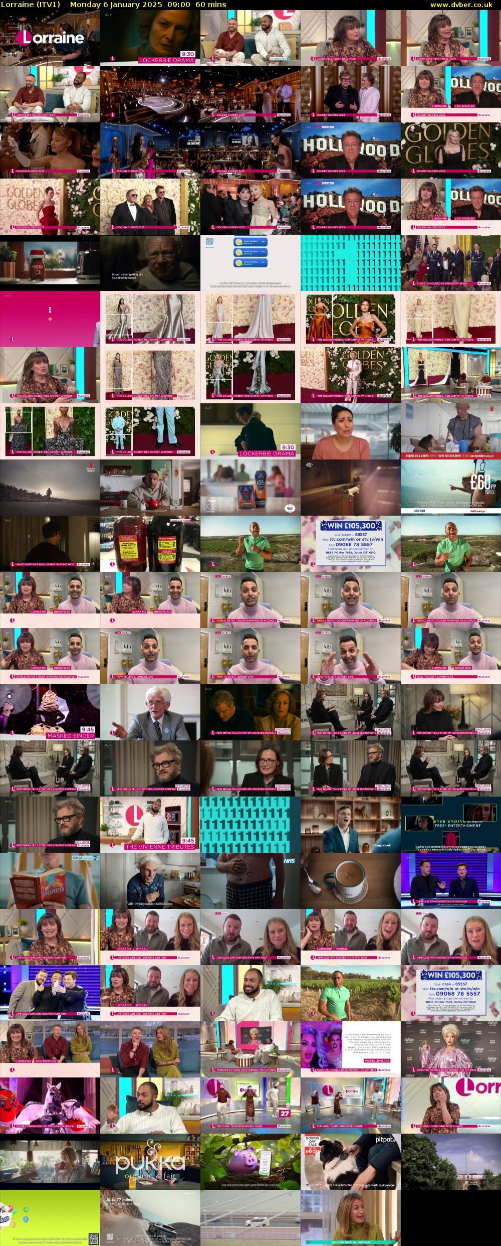Lorraine (ITV1) Monday 6 January 2025 09:00 - 10:00