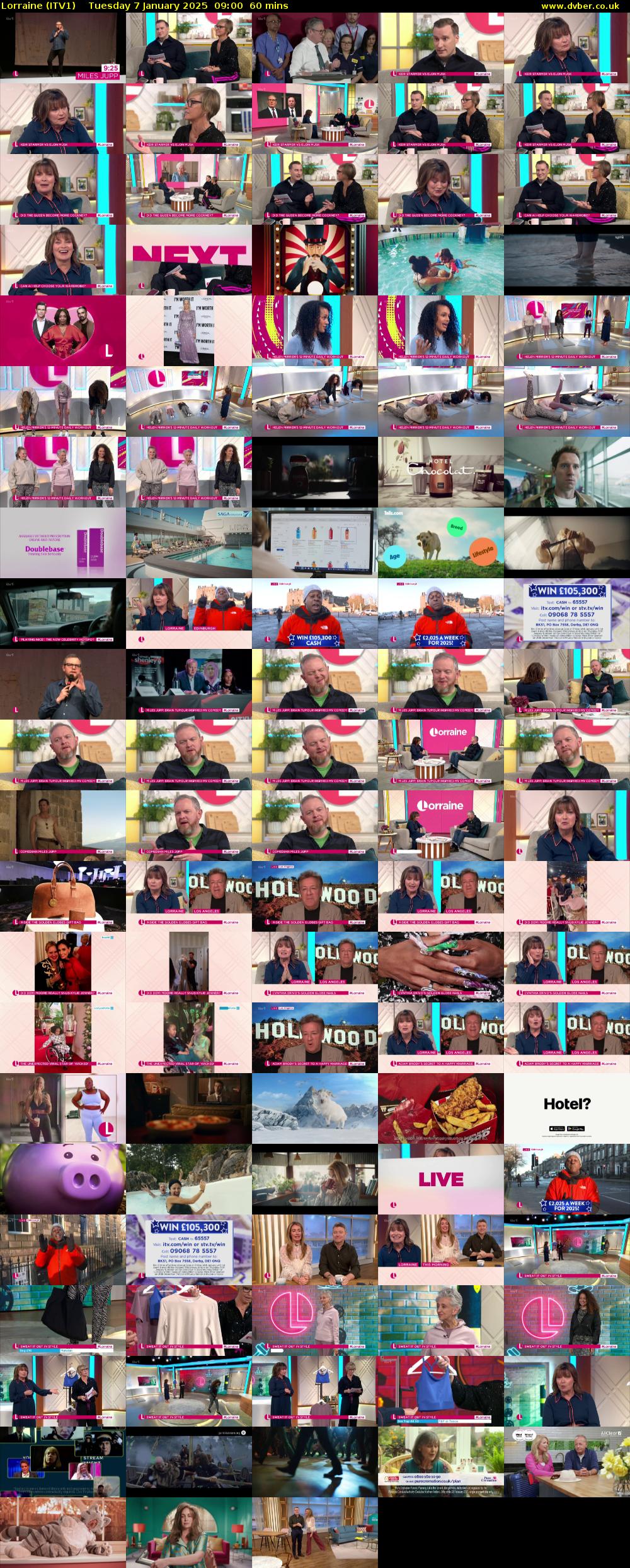 Lorraine (ITV1) Tuesday 7 January 2025 09:00 - 10:00