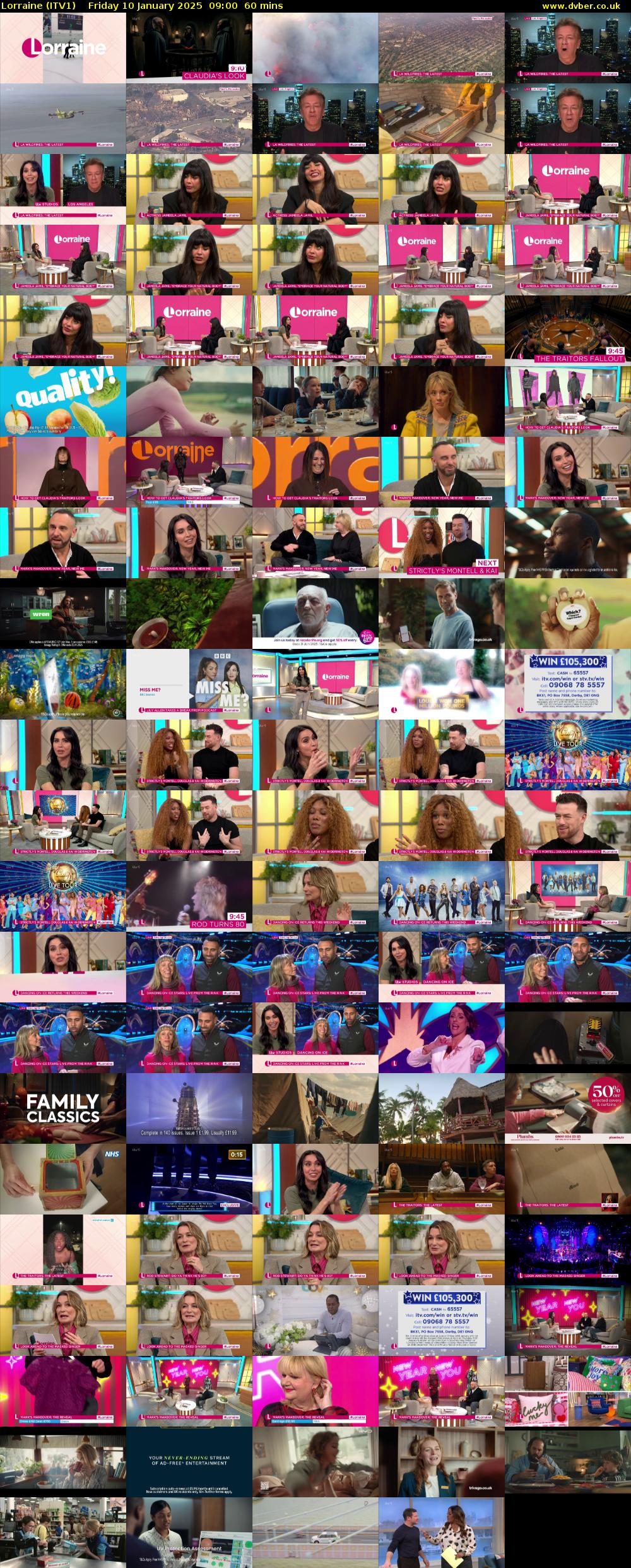 Lorraine (ITV1) Friday 10 January 2025 09:00 - 10:00