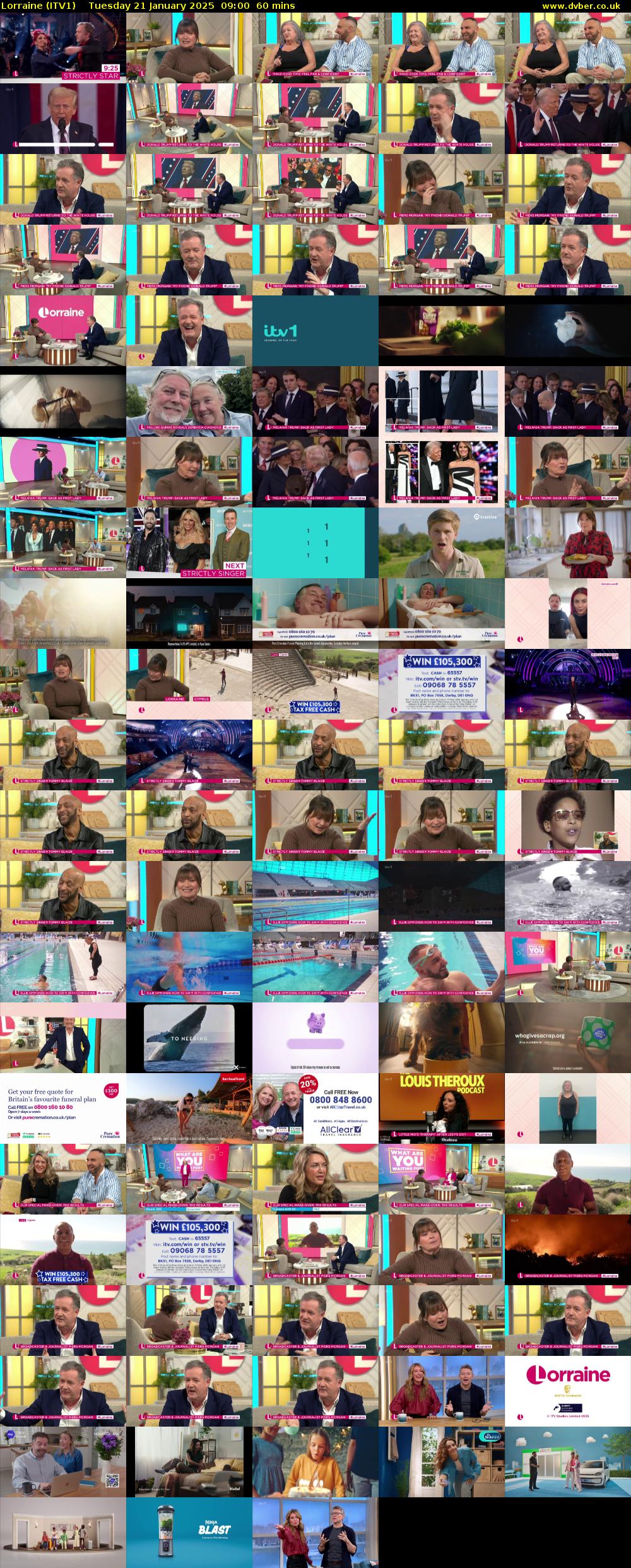 Lorraine (ITV1) Tuesday 21 January 2025 09:00 - 10:00