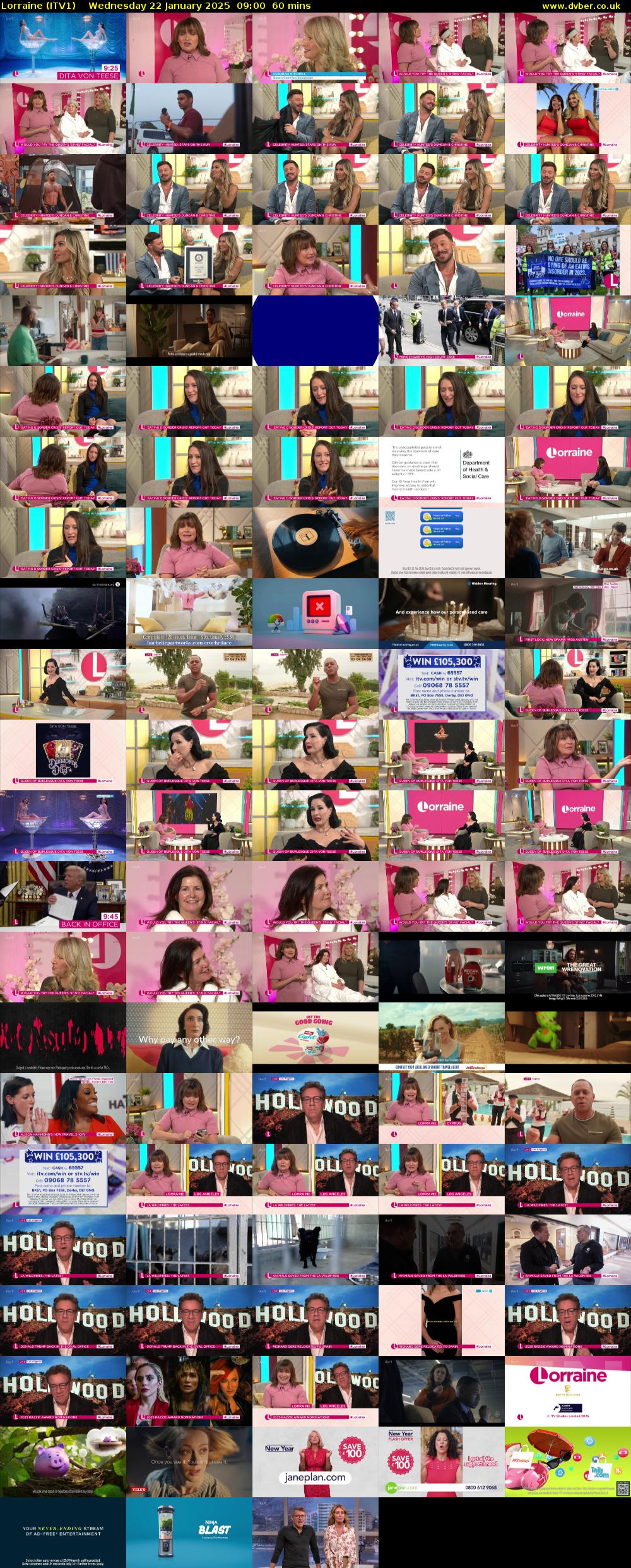 Lorraine (ITV1) Wednesday 22 January 2025 09:00 - 10:00