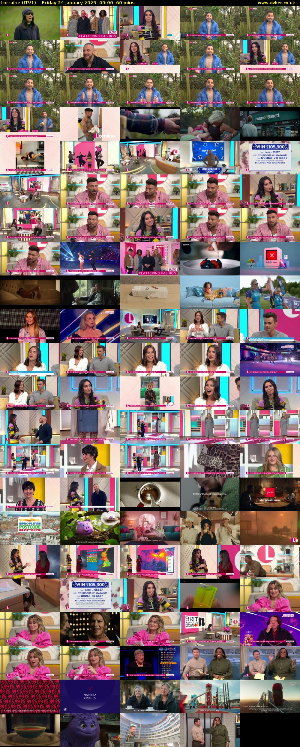 Lorraine (ITV1) Friday 24 January 2025 09:00 - 10:00