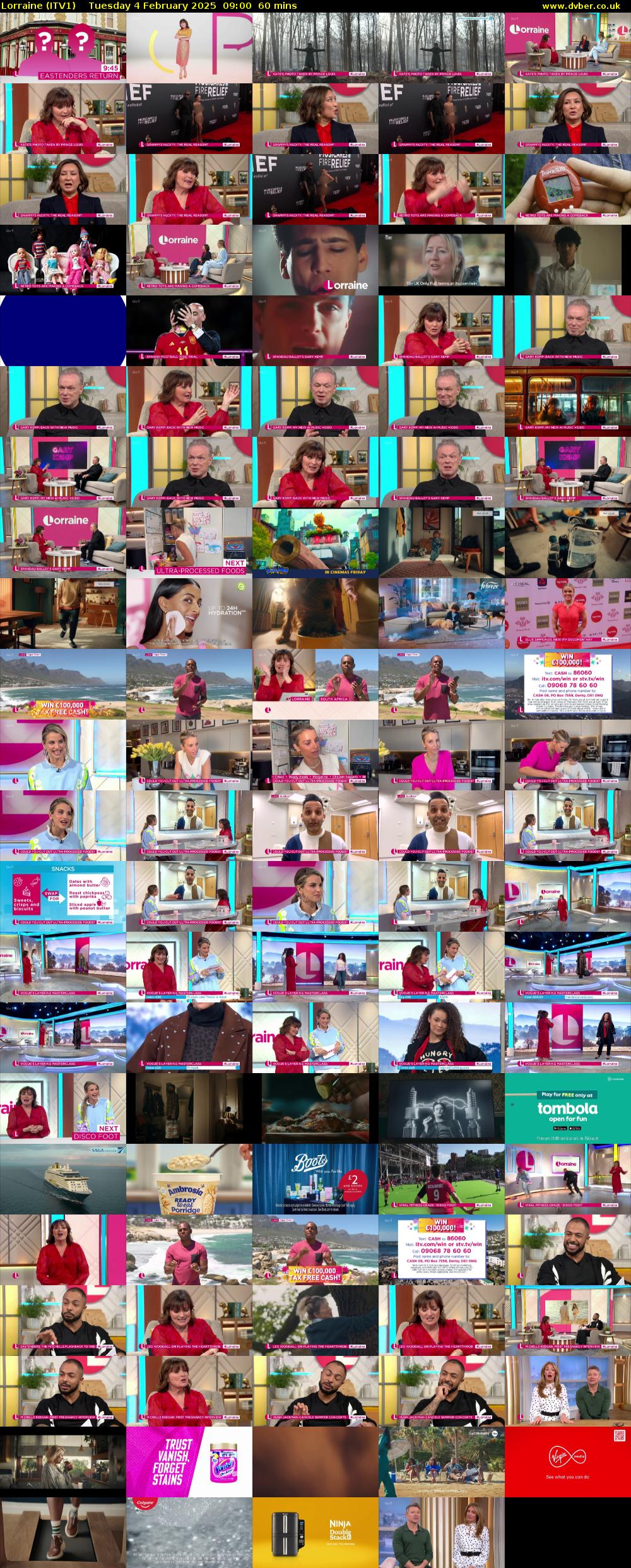 Lorraine (ITV1) Tuesday 4 February 2025 09:00 - 10:00