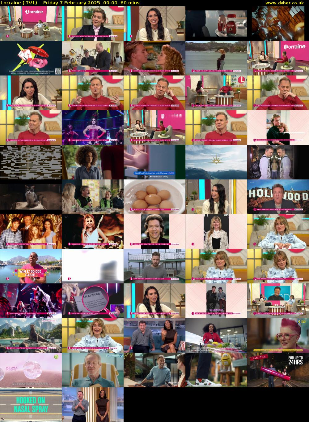 Lorraine (ITV1) Friday 7 February 2025 09:00 - 10:00