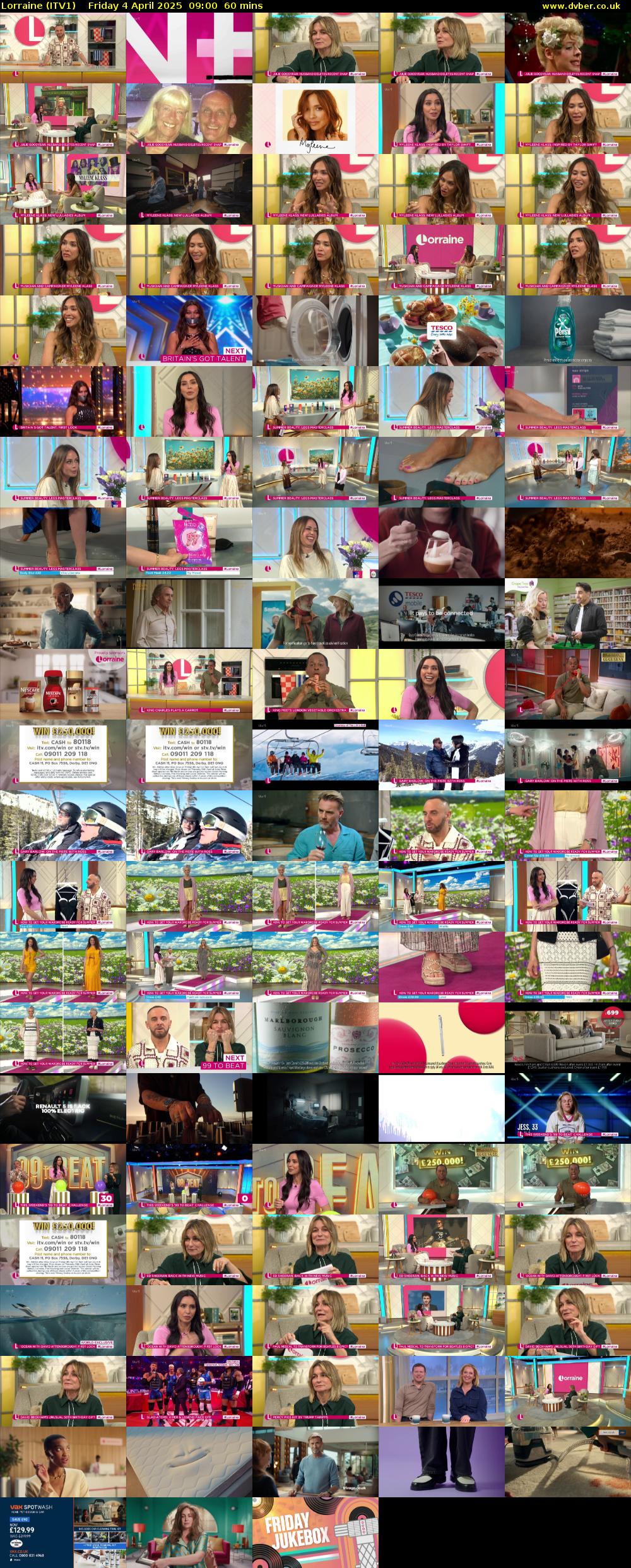 Lorraine (ITV1) Friday 4 April 2025 09:00 - 10:00