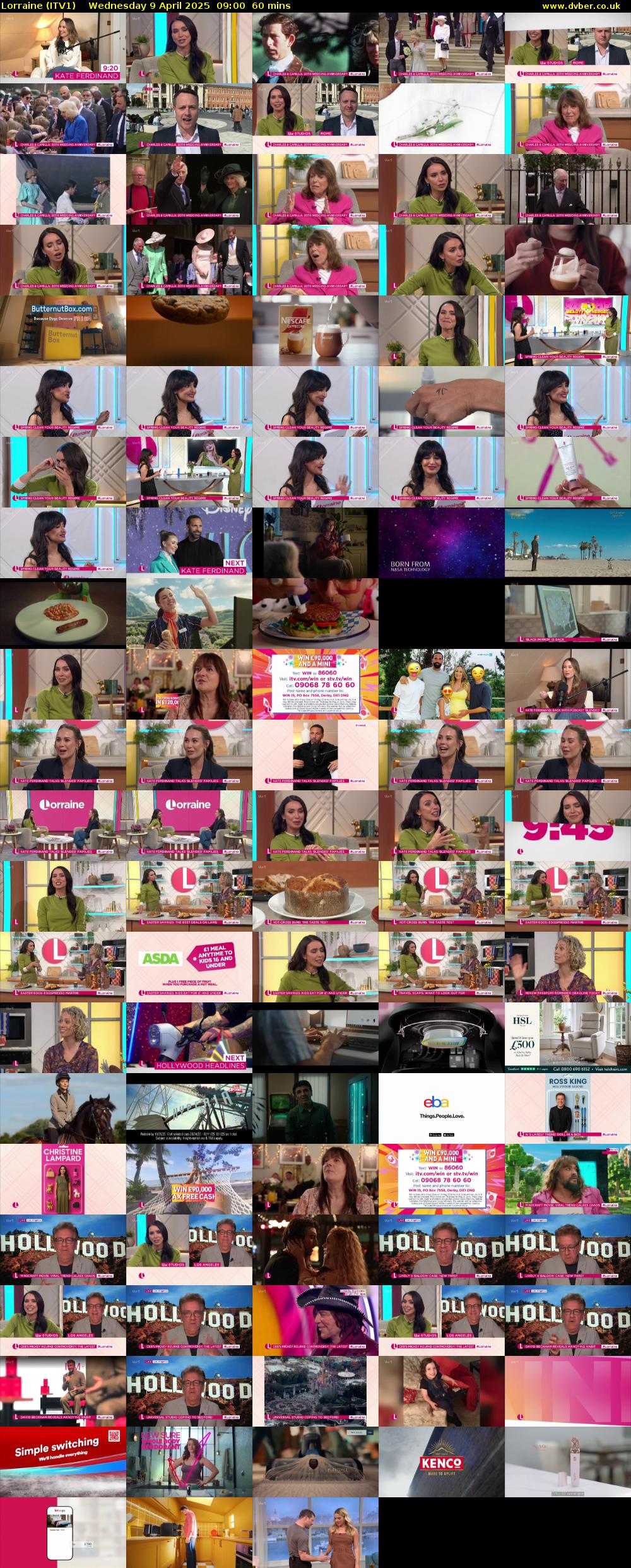 Lorraine (ITV1) Wednesday 9 April 2025 09:00 - 10:00