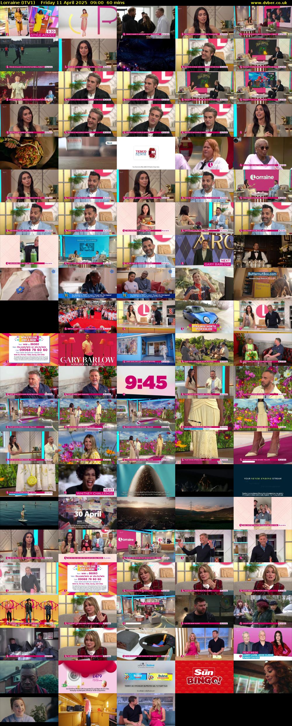 Lorraine (ITV1) Friday 11 April 2025 09:00 - 10:00