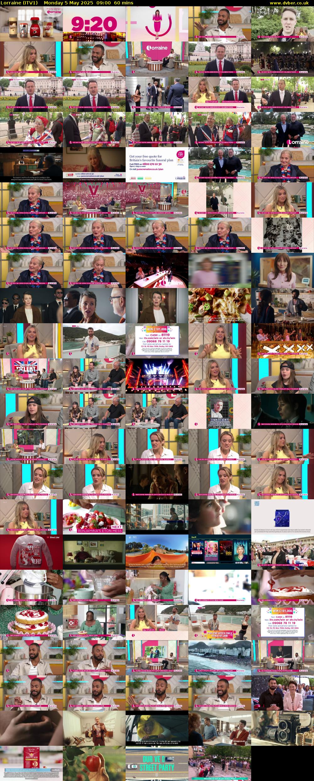 Lorraine (ITV1) Monday 5 May 2025 09:00 - 10:00