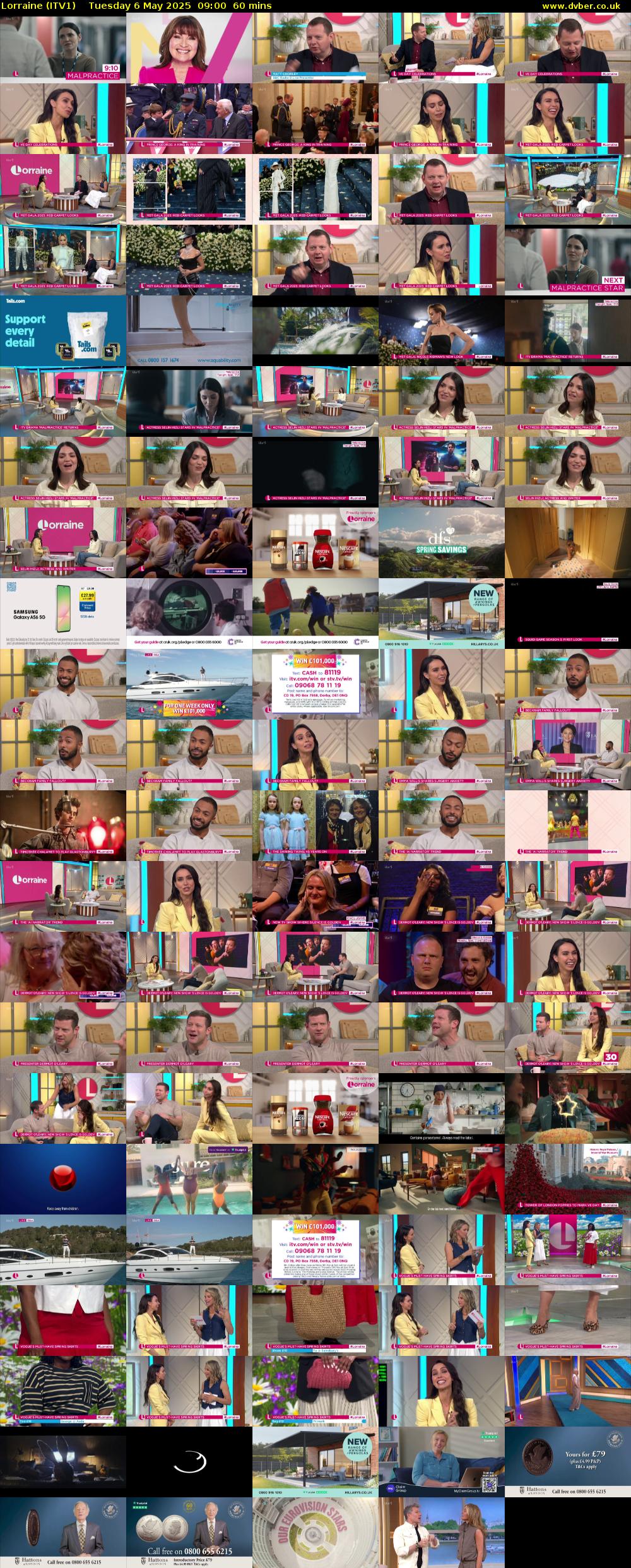 Lorraine (ITV1) Tuesday 6 May 2025 09:00 - 10:00