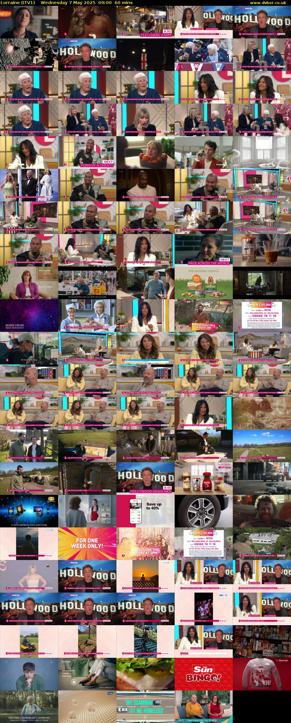 Lorraine (ITV1) Wednesday 7 May 2025 09:00 - 10:00