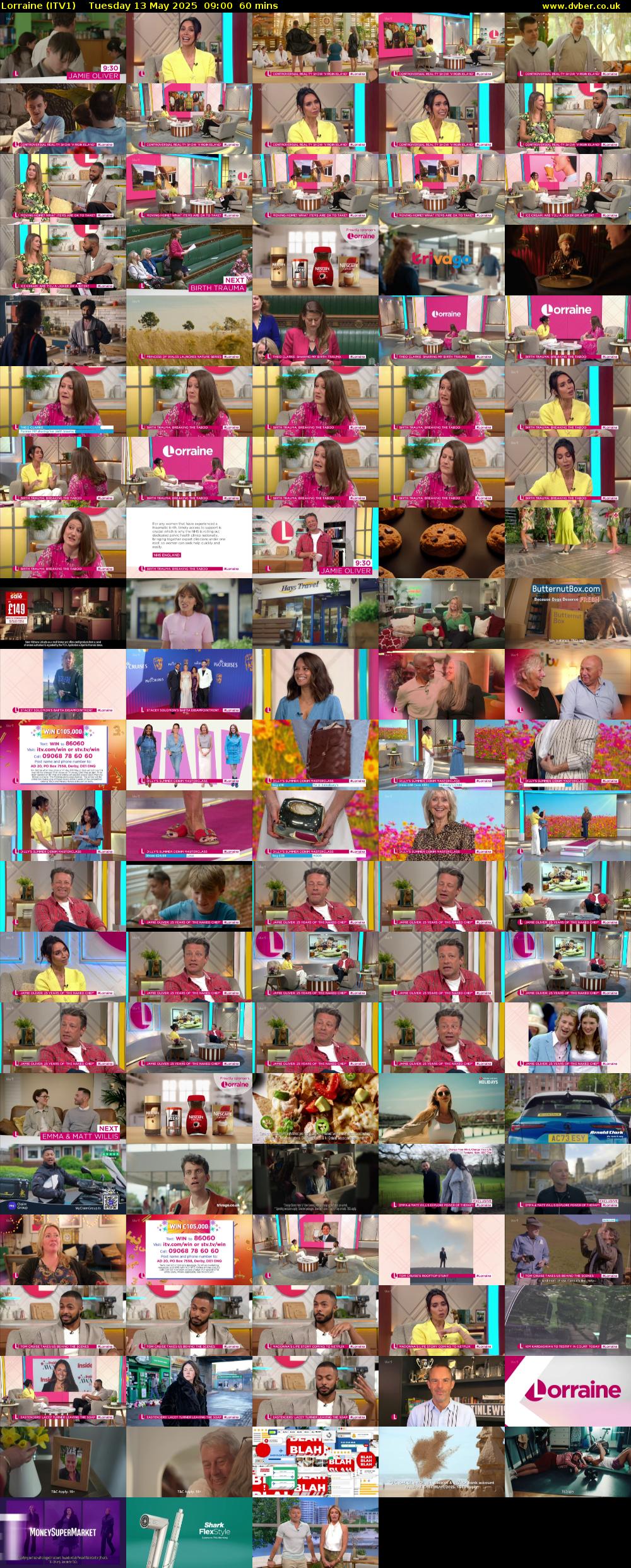 Lorraine (ITV1) Tuesday 13 May 2025 09:00 - 10:00