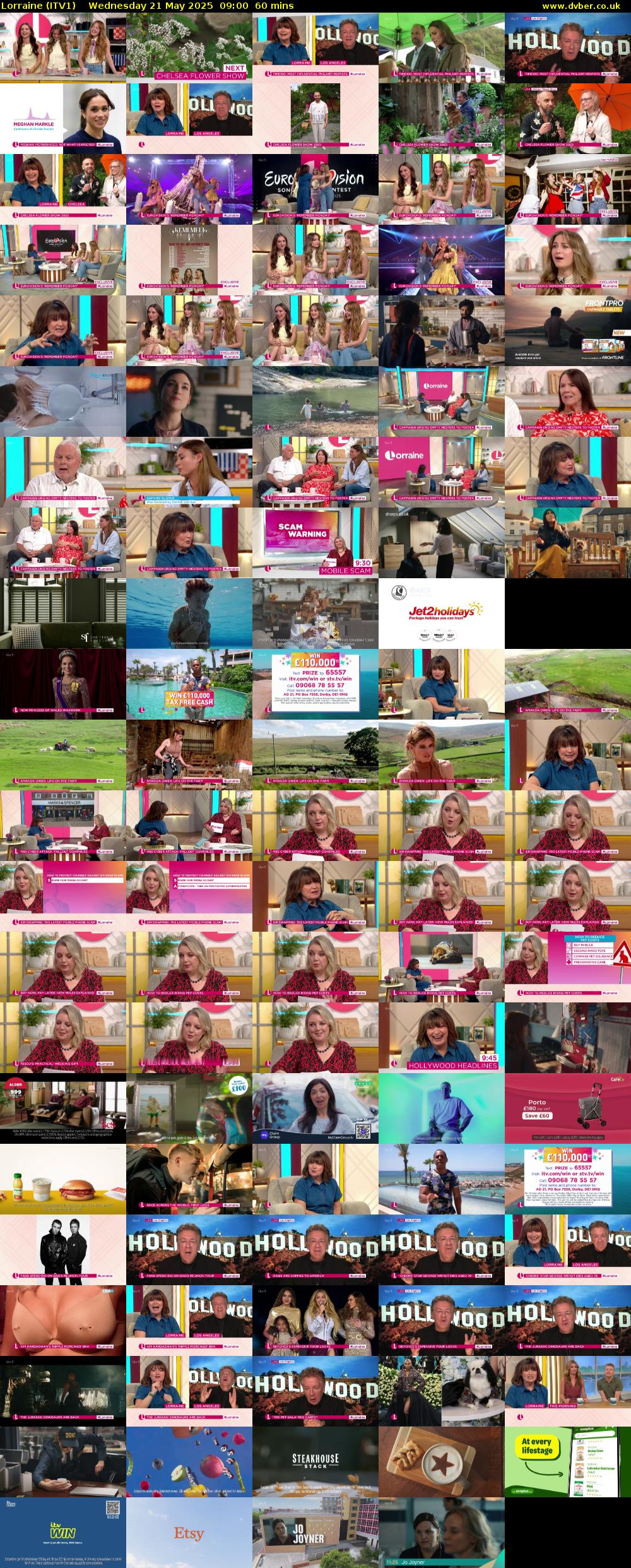 Lorraine (ITV1) Wednesday 21 May 2025 09:00 - 10:00