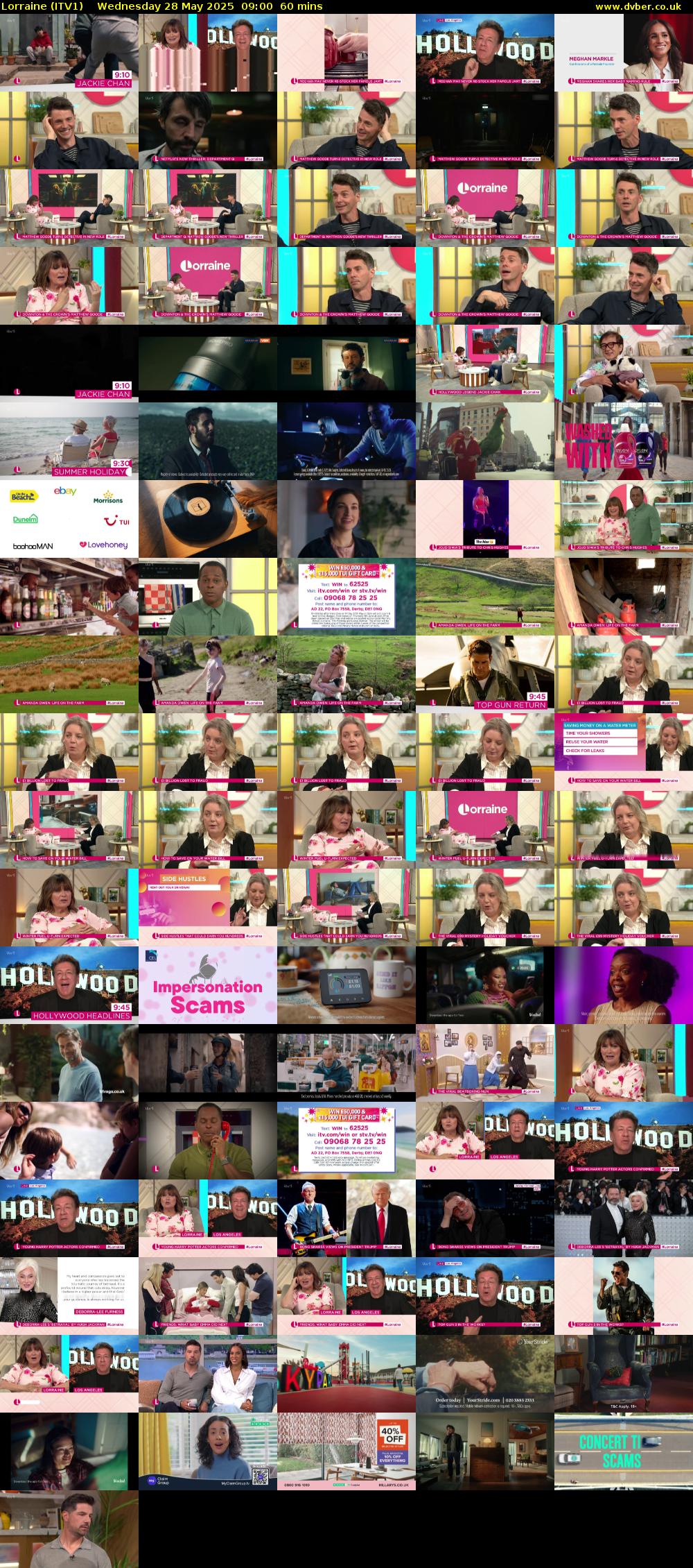 Lorraine (ITV1) Wednesday 28 May 2025 09:00 - 10:00