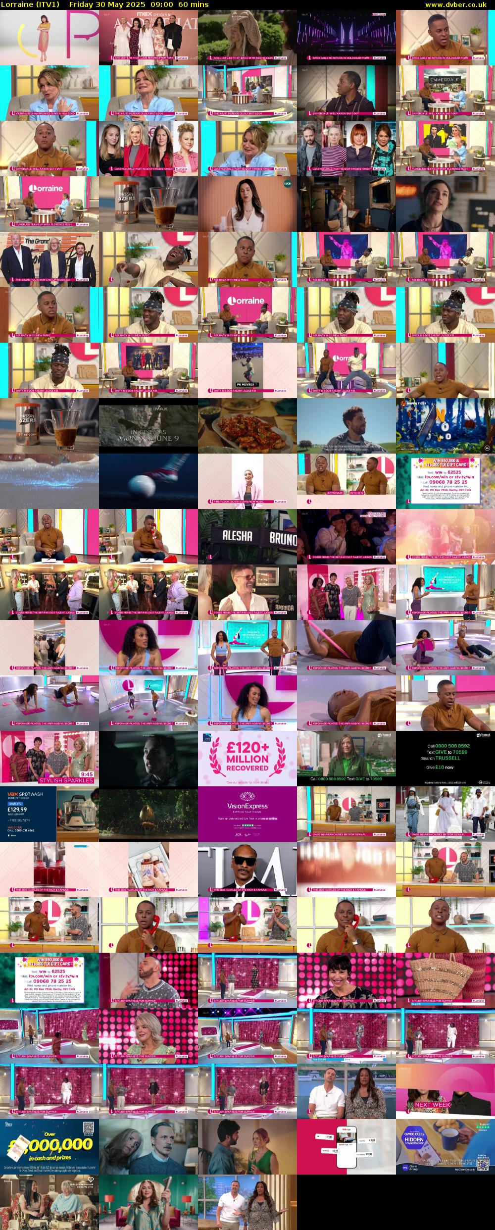 Lorraine (ITV1) Friday 30 May 2025 09:00 - 10:00