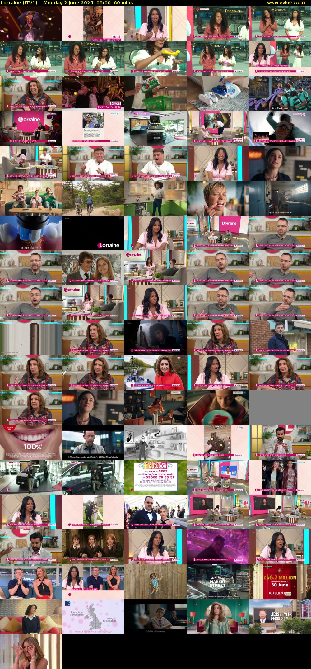Lorraine (ITV1) Monday 2 June 2025 09:00 - 10:00