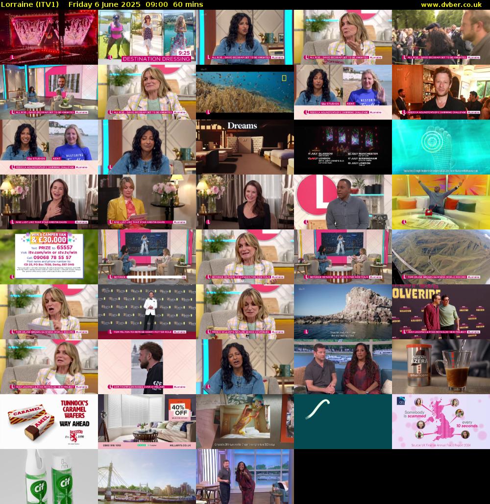 Lorraine (ITV1) Friday 6 June 2025 09:00 - 10:00