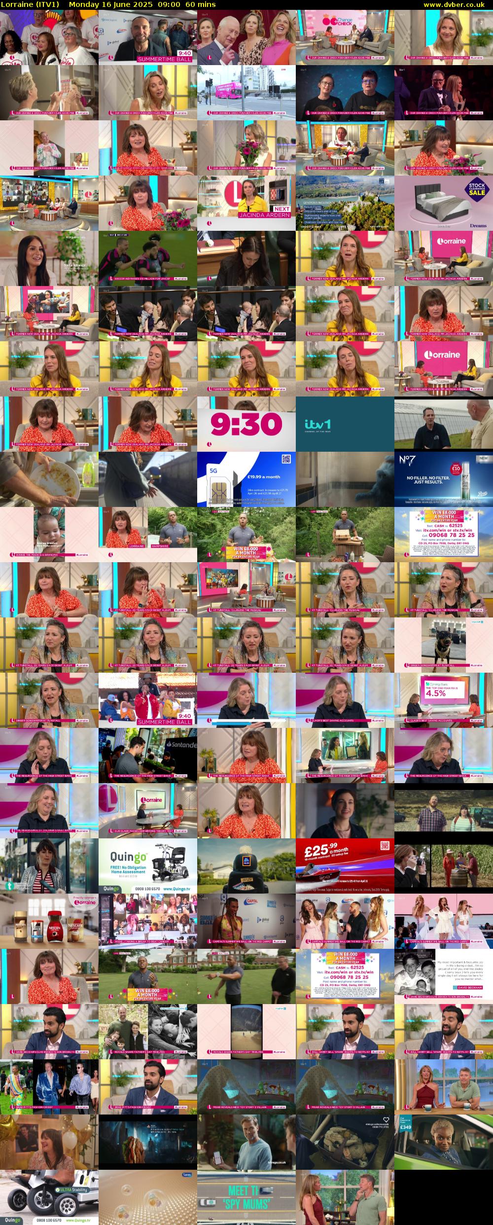 Lorraine (ITV1) Monday 16 June 2025 09:00 - 10:00