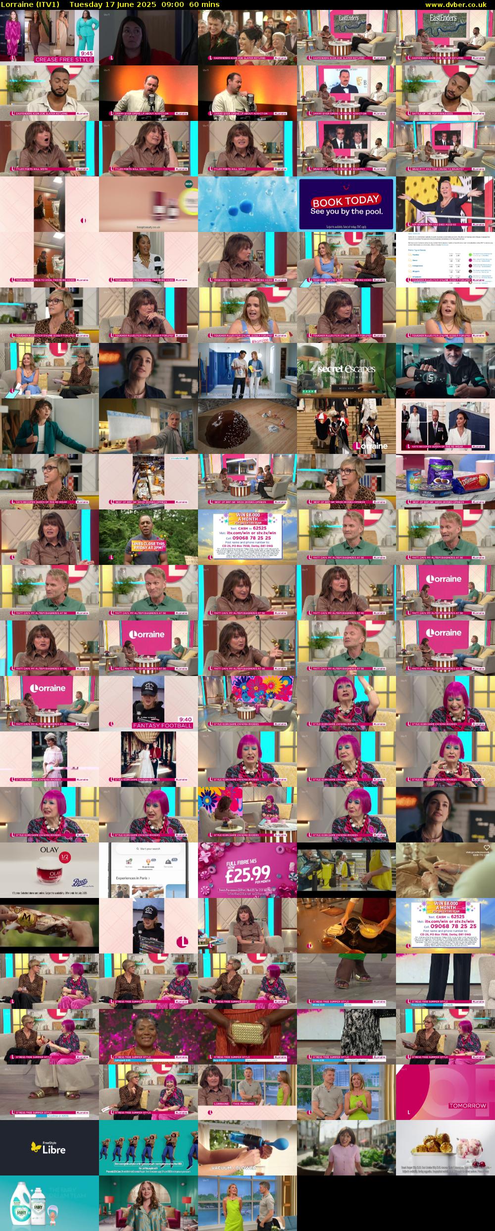 Lorraine (ITV1) Tuesday 17 June 2025 09:00 - 10:00