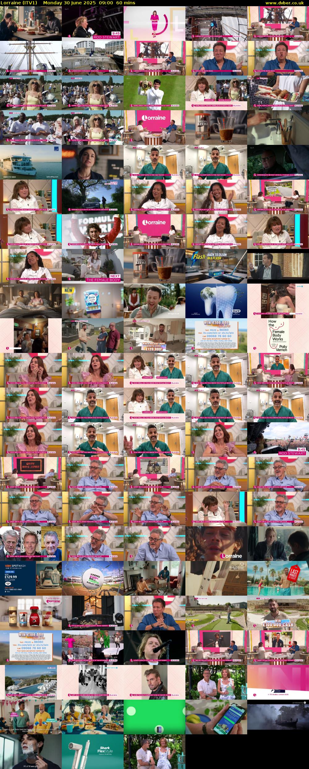 Lorraine (ITV1) Monday 30 June 2025 09:00 - 10:00