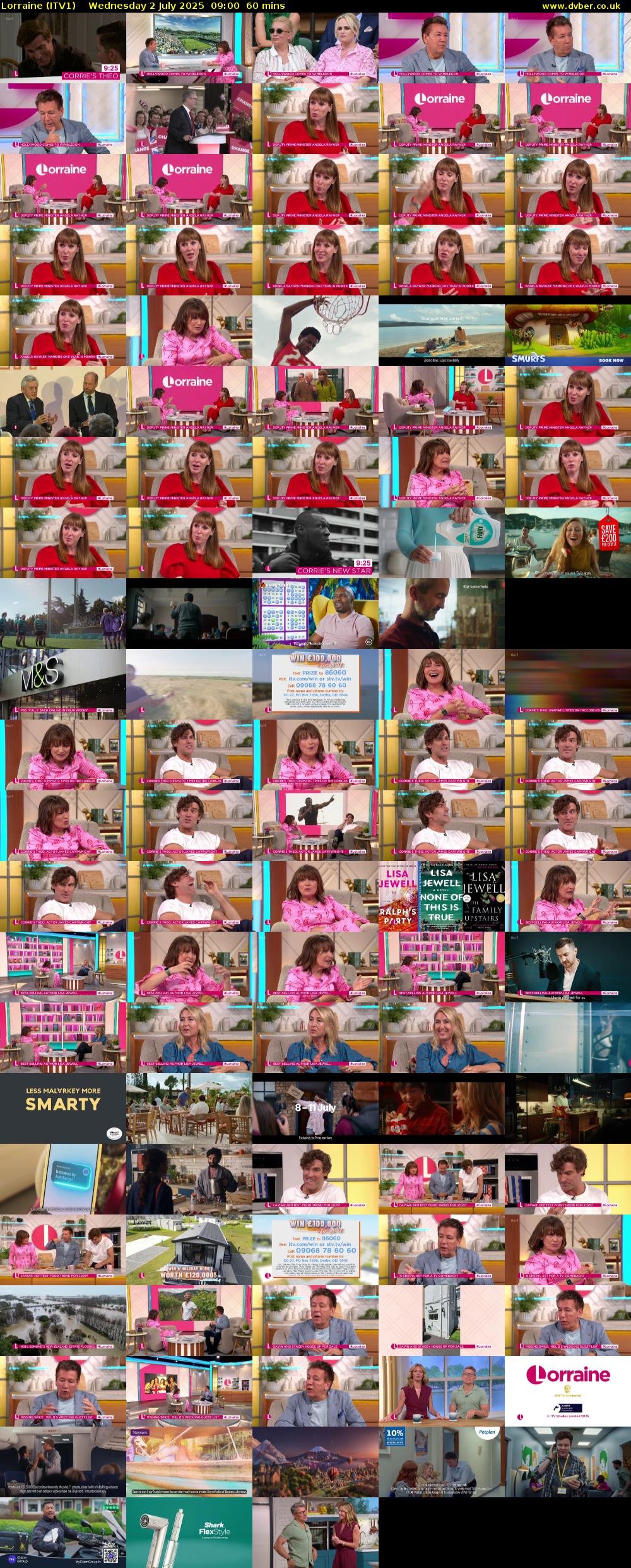Lorraine (ITV1) Wednesday 2 July 2025 09:00 - 10:00