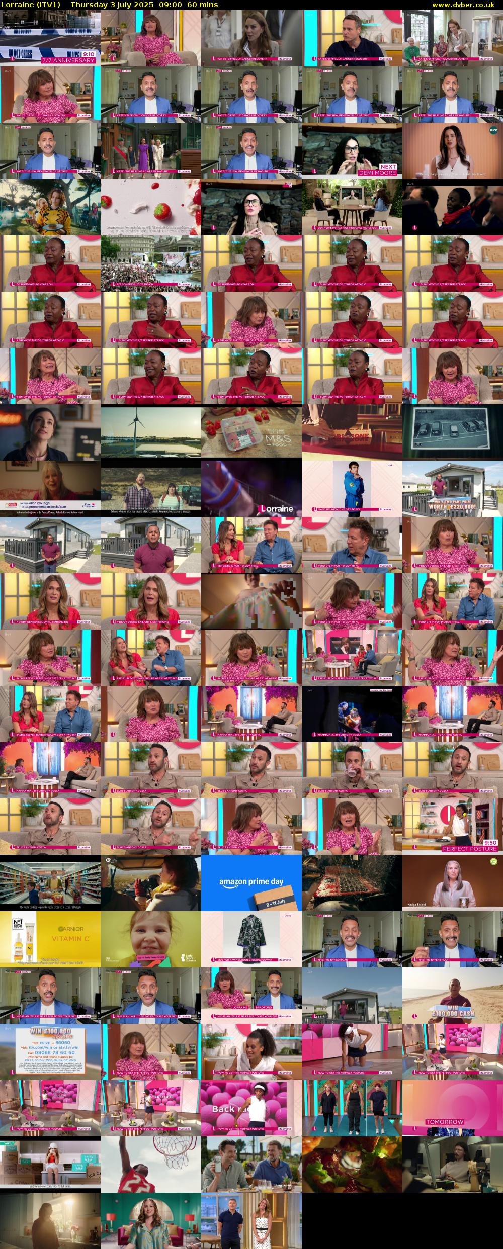 Lorraine (ITV1) Thursday 3 July 2025 09:00 - 10:00