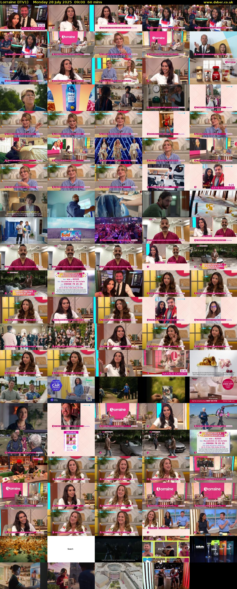 Lorraine (ITV1) Monday 28 July 2025 09:00 - 10:00