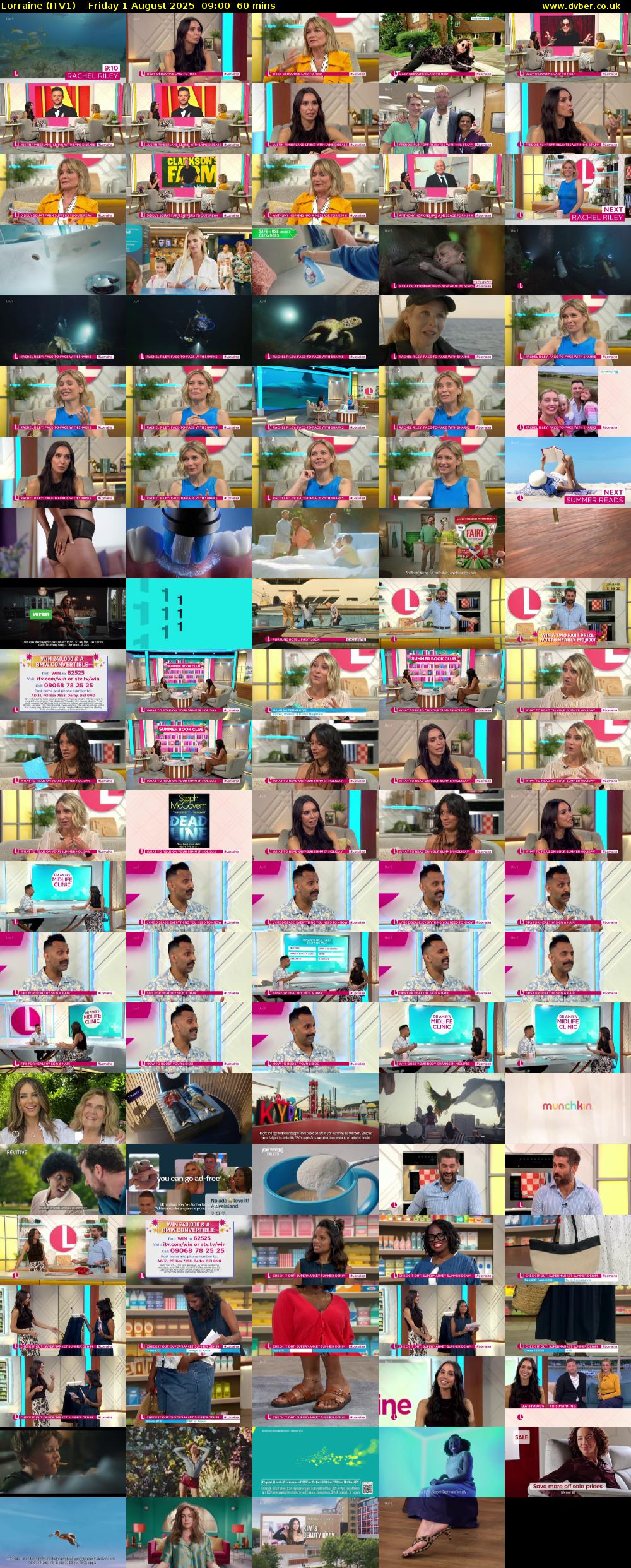 Lorraine (ITV1) Friday 1 August 2025 09:00 - 10:00