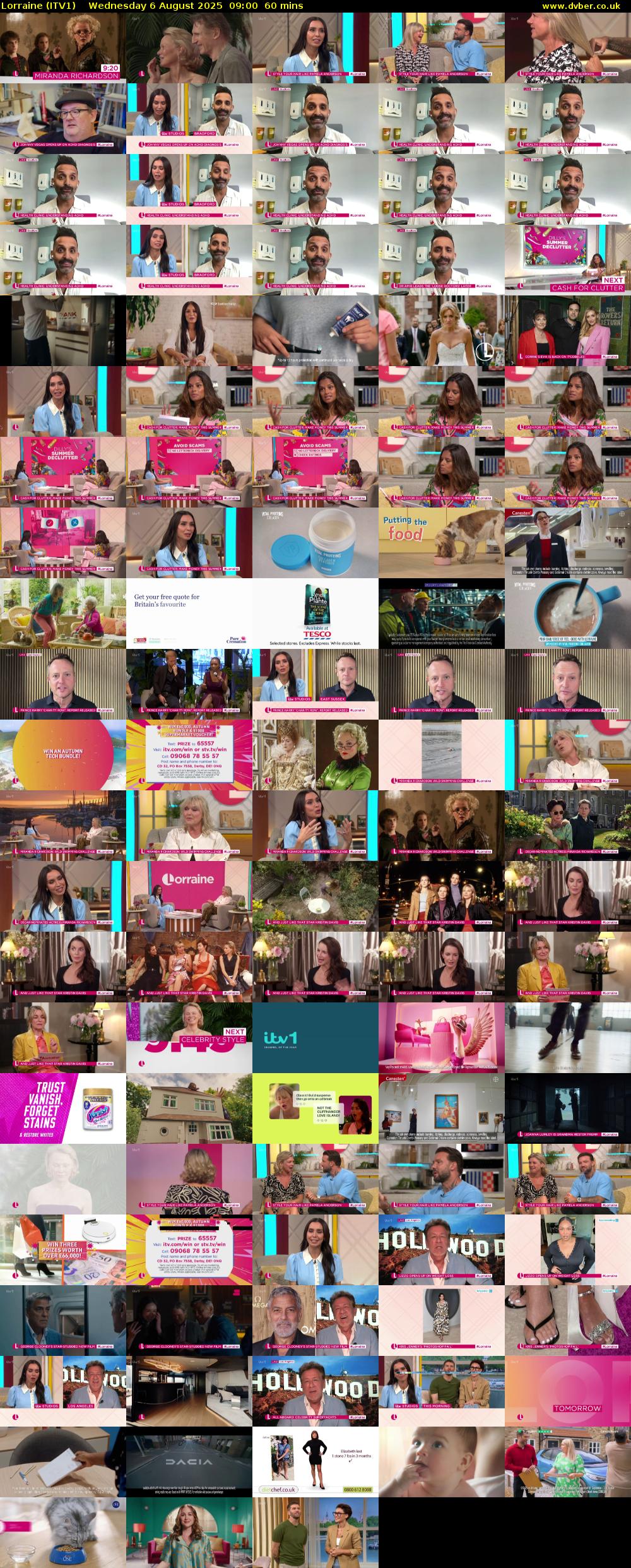 Lorraine (ITV1) Wednesday 6 August 2025 09:00 - 10:00