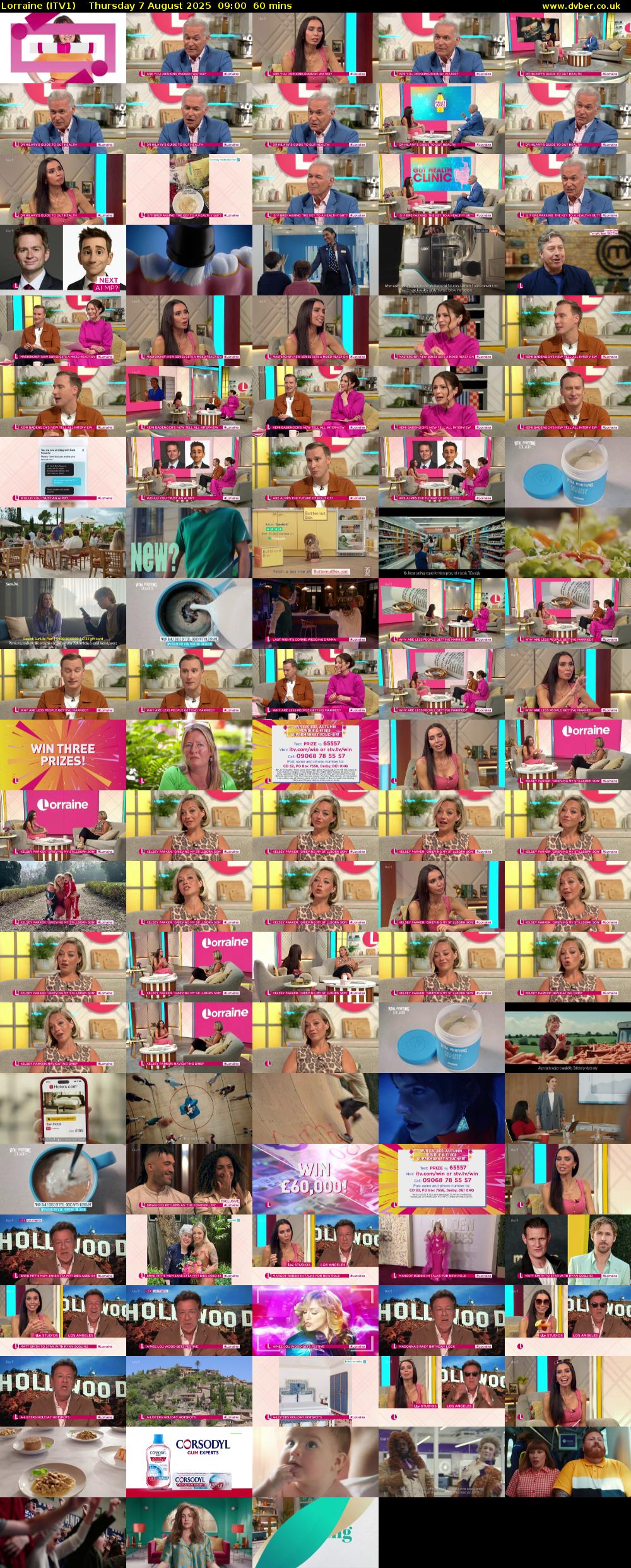 Lorraine (ITV1) Thursday 7 August 2025 09:00 - 10:00