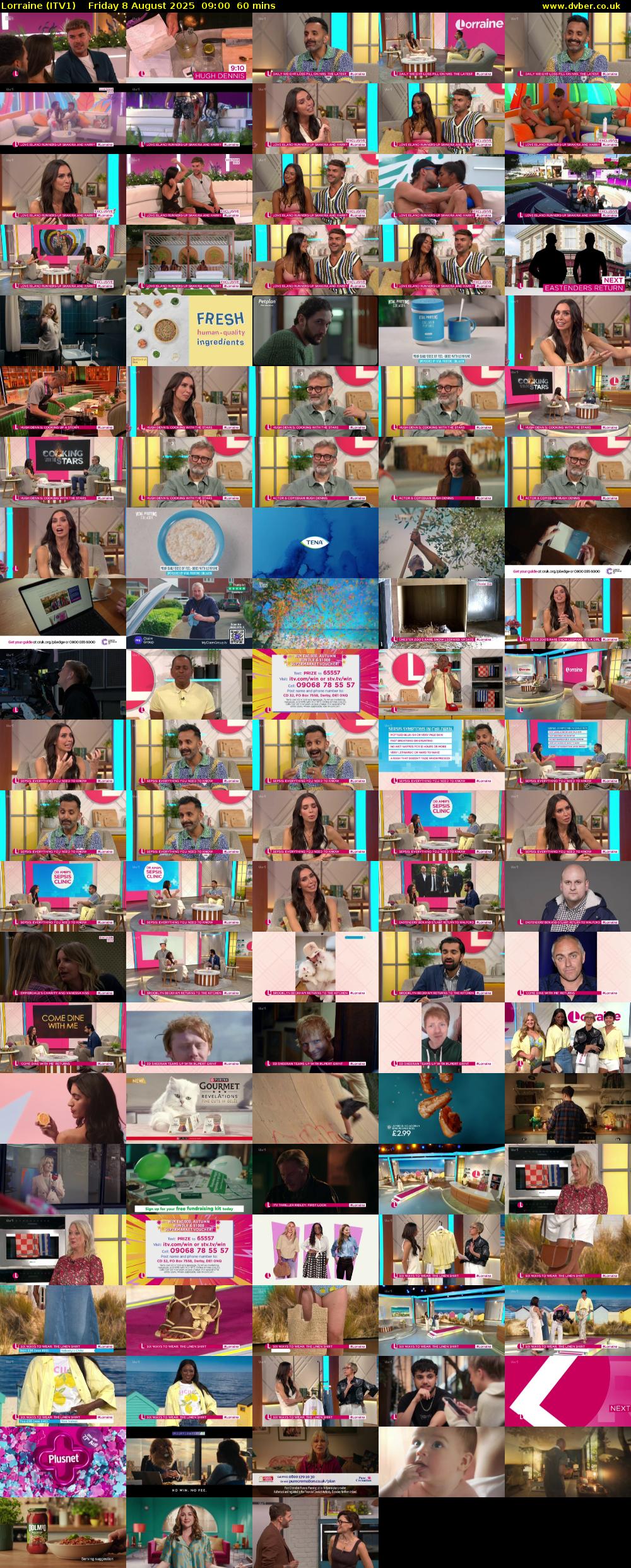 Lorraine (ITV1) Friday 8 August 2025 09:00 - 10:00