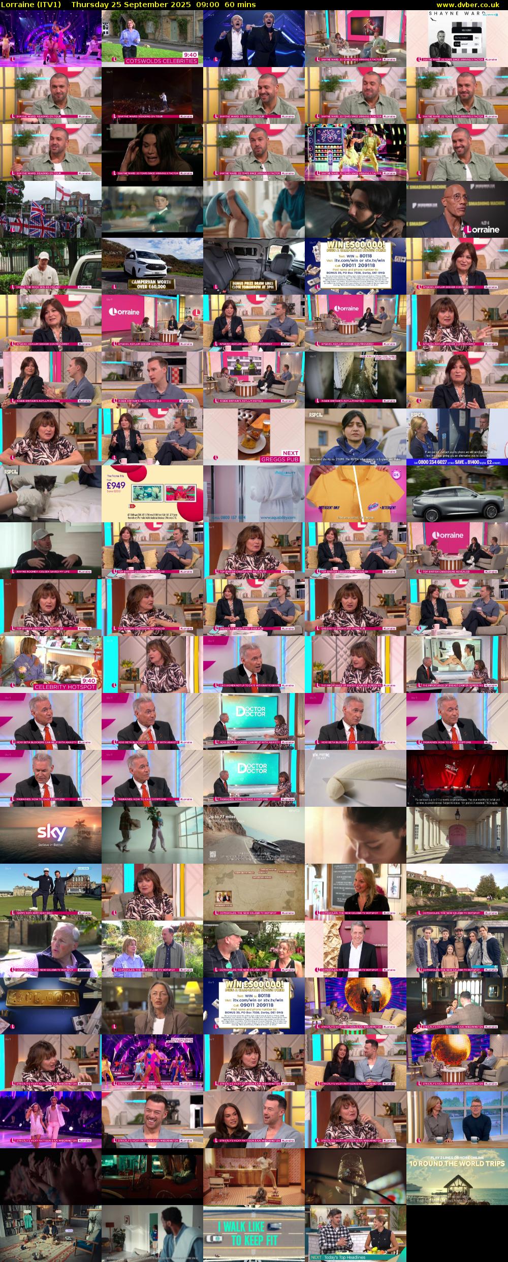 Lorraine (ITV1) Thursday 25 September 2025 09:00 - 10:00